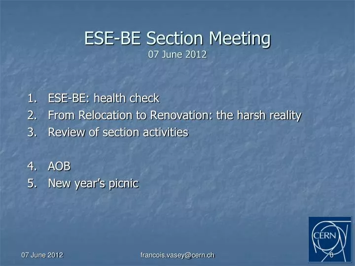 ese be section meeting 07 june 2012
