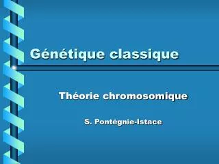 g n tique classique