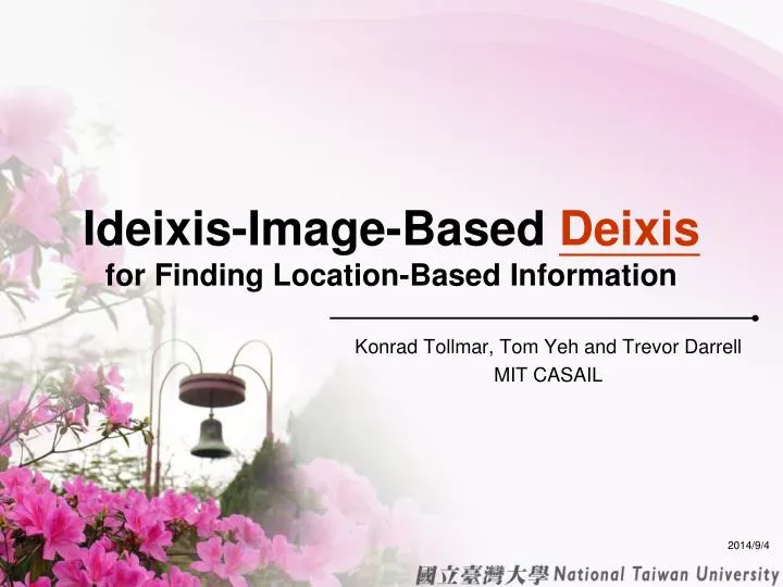 ideixis image based deixis for finding location based information