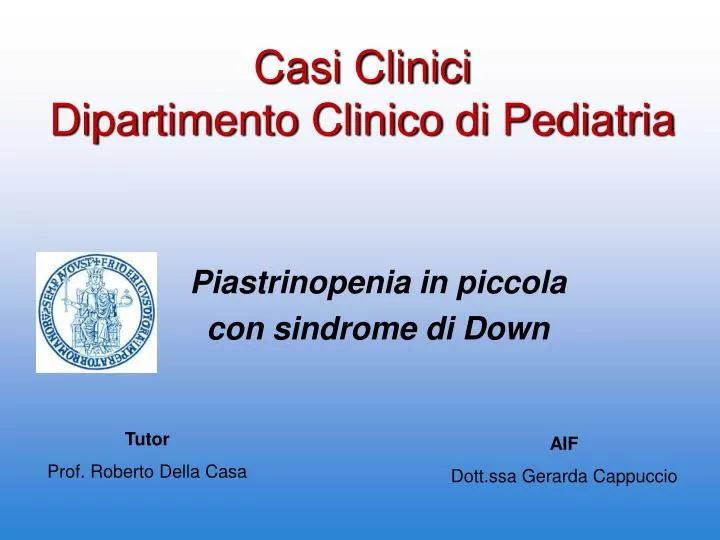 casi clinici dipartimento clinico di pediatria