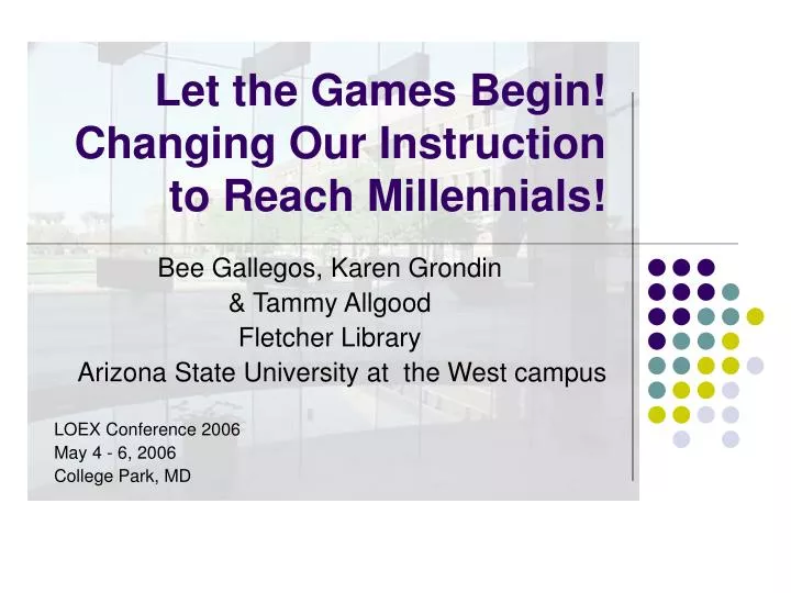 let the games begin changing our instruction to reach millennials