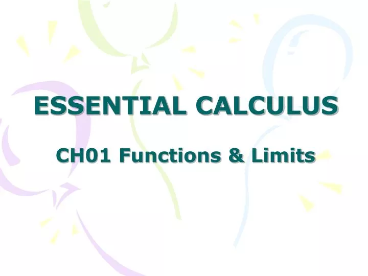 essential calculus ch01 functions limits