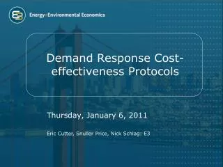 Demand Response Cost-effectiveness Protocols