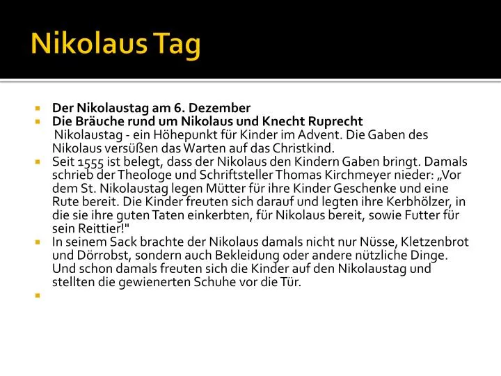 nikolaus tag