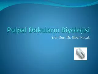 pulpal dokular n biyolojisi