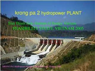 krong pa 2 hydropower PLANT