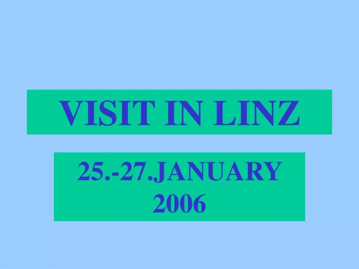visit in linz