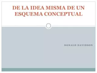 de la idea misma de un esquema conceptual