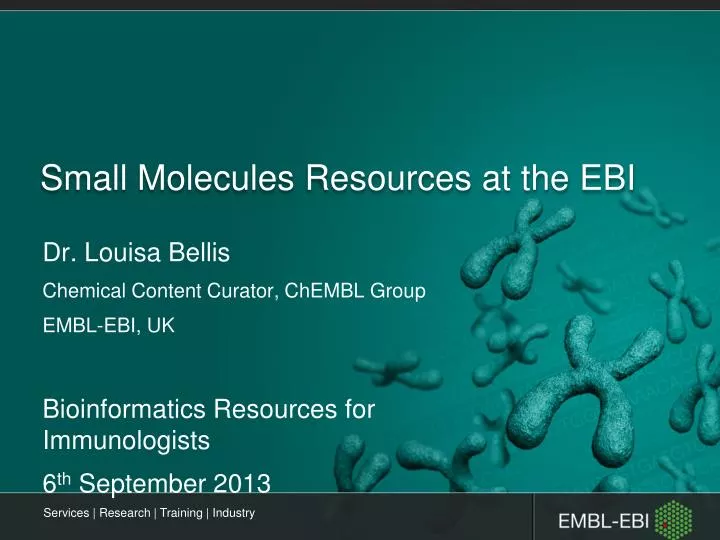 small m olecules resources at the ebi