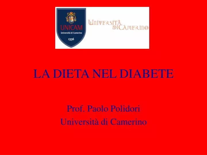 la dieta nel diabete
