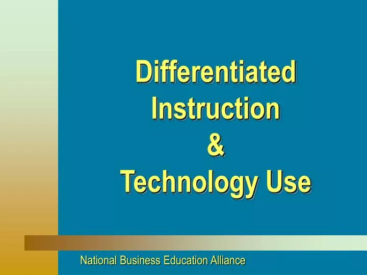differentiated instruction technology use