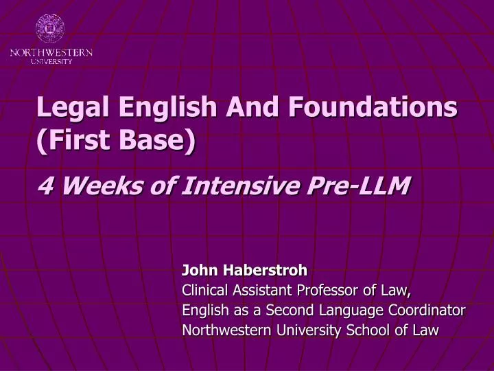 legal english and foundations first base 4 weeks of intensive pre llm