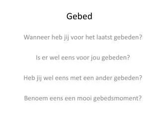 gebed