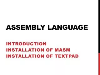 Assembly Language