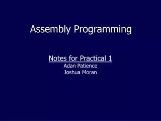 Assembly Programming