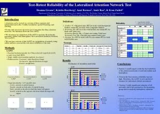 Test-Retest Reliability of the Lateralized Attention Network Test
