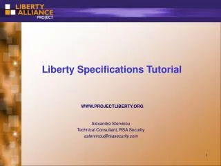 Liberty Specifications Tutorial