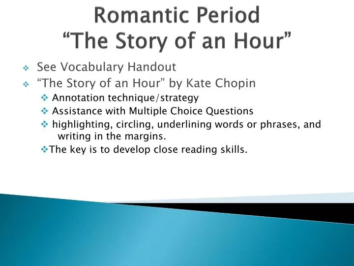 romantic period the story of an hour