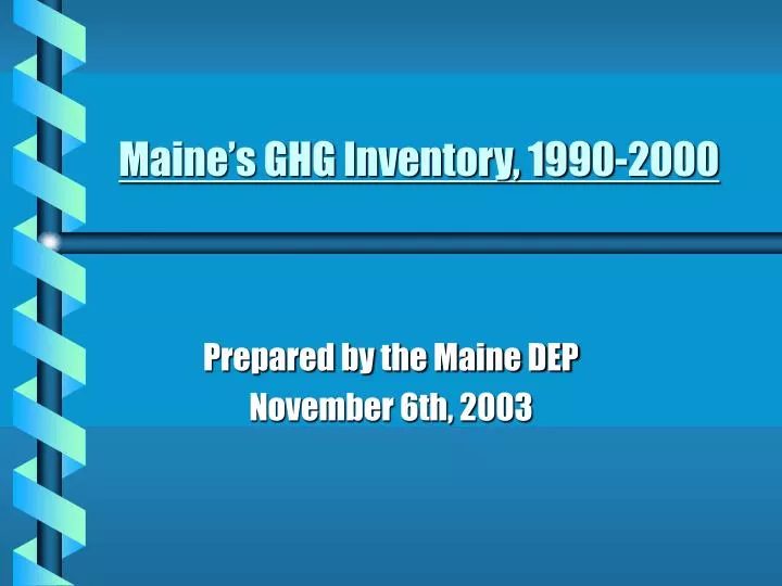 maine s ghg inventory 1990 2000
