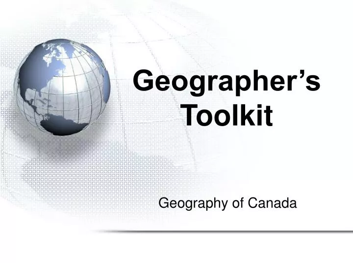 geographer s toolkit