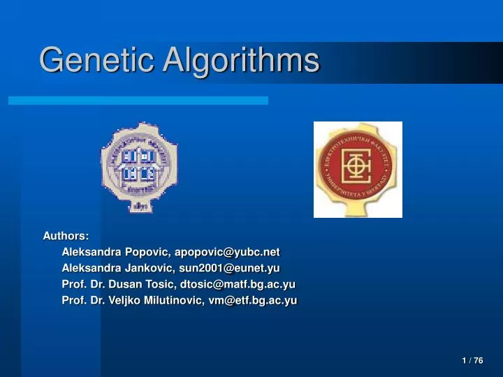 genetic algorithms