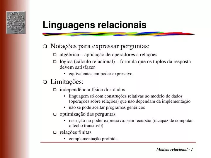 linguagens relacionais