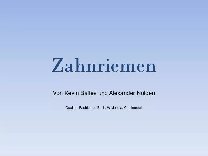 zahnriemen