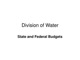 Division of Water