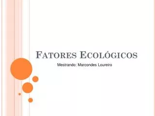 fatores ecol gicos
