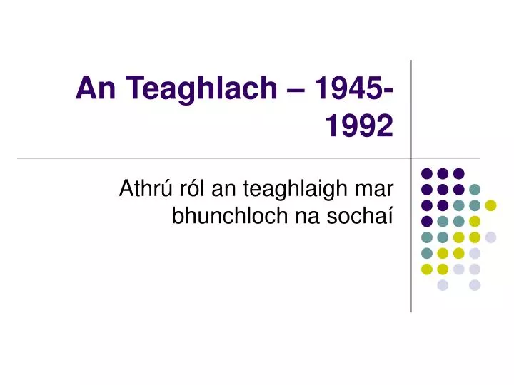 an teaghlach 1945 1992