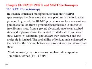 Chapter 10. REMPI, ZEKE, and MATI Spectroscopies