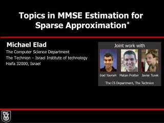 Topics in MMSE Estimation for Sparse Approximation