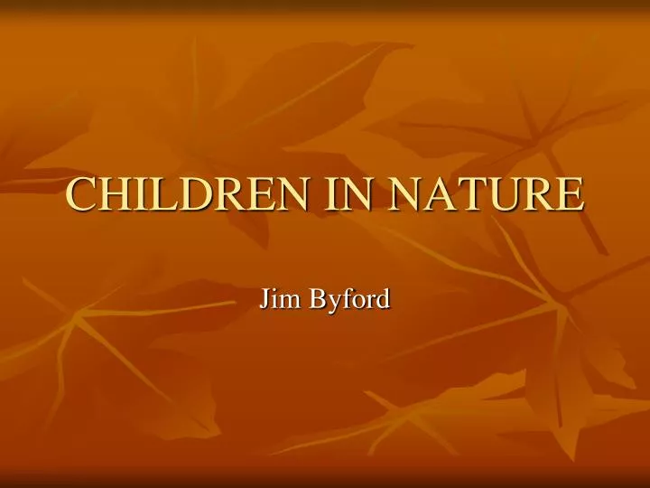 children in nature