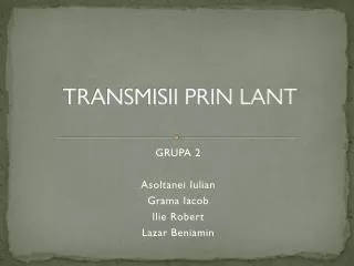 transmisii prin lant