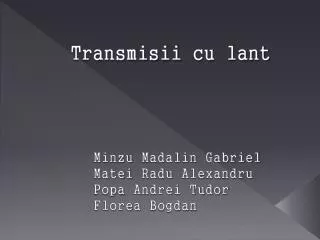 transmisii cu lant