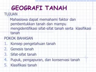 geografi tanah