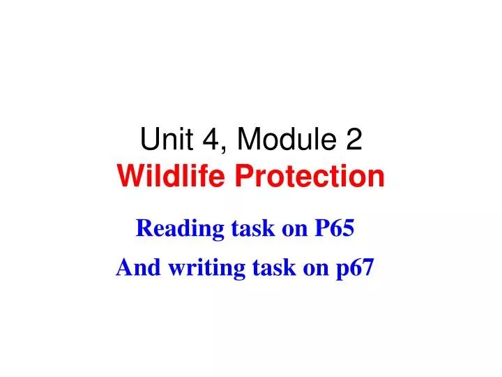 unit 4 module 2 wildlife protection