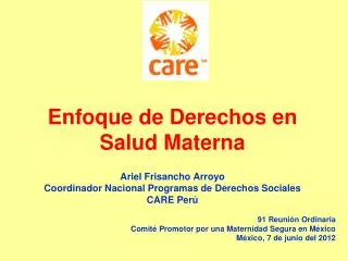enfoque de derechos en salud materna