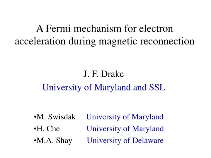 a fermi mechanism for electron acceleration during magnetic reconnection