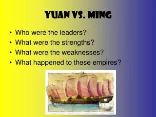 Yuan vs. Ming