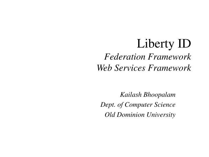 liberty id federation framework web services framework