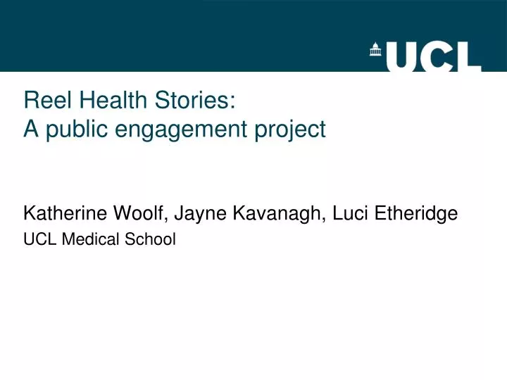 reel health stories a public engagement project