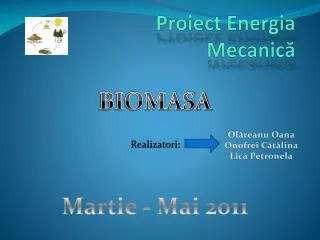 proiect energia mecanic