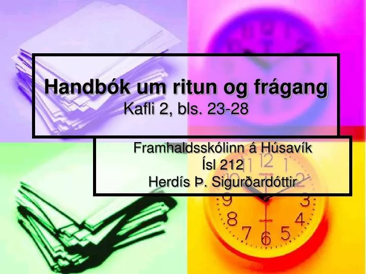 handb k um ritun og fr gang kafli 2 bls 23 28