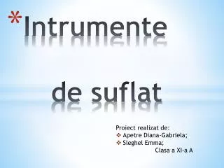 intrumente de suflat