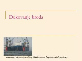 dokovanje broda
