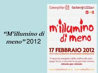 m illumino di meno 2012