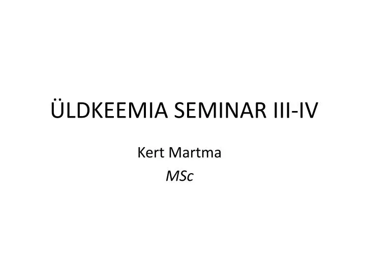 ldkeemia seminar iii iv
