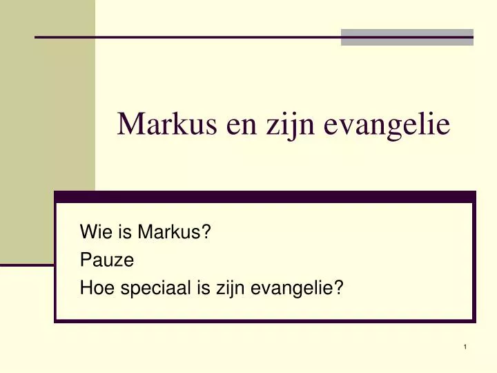 markus en zijn evangelie