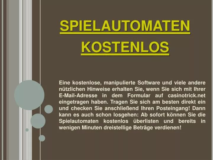 spielautomaten kostenlos